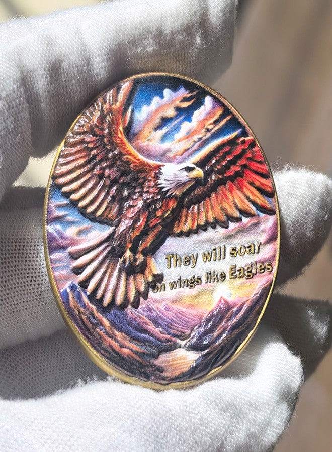 CYOUNG Soar On Wings Like Eagles Challenge Coin - Isaiah 40:31 Bible Verse, Motivational Religious Gift for Strength and Faith - Image 3